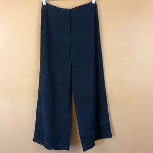 NWT Citron Santa Monica Black Silk Crop Pants